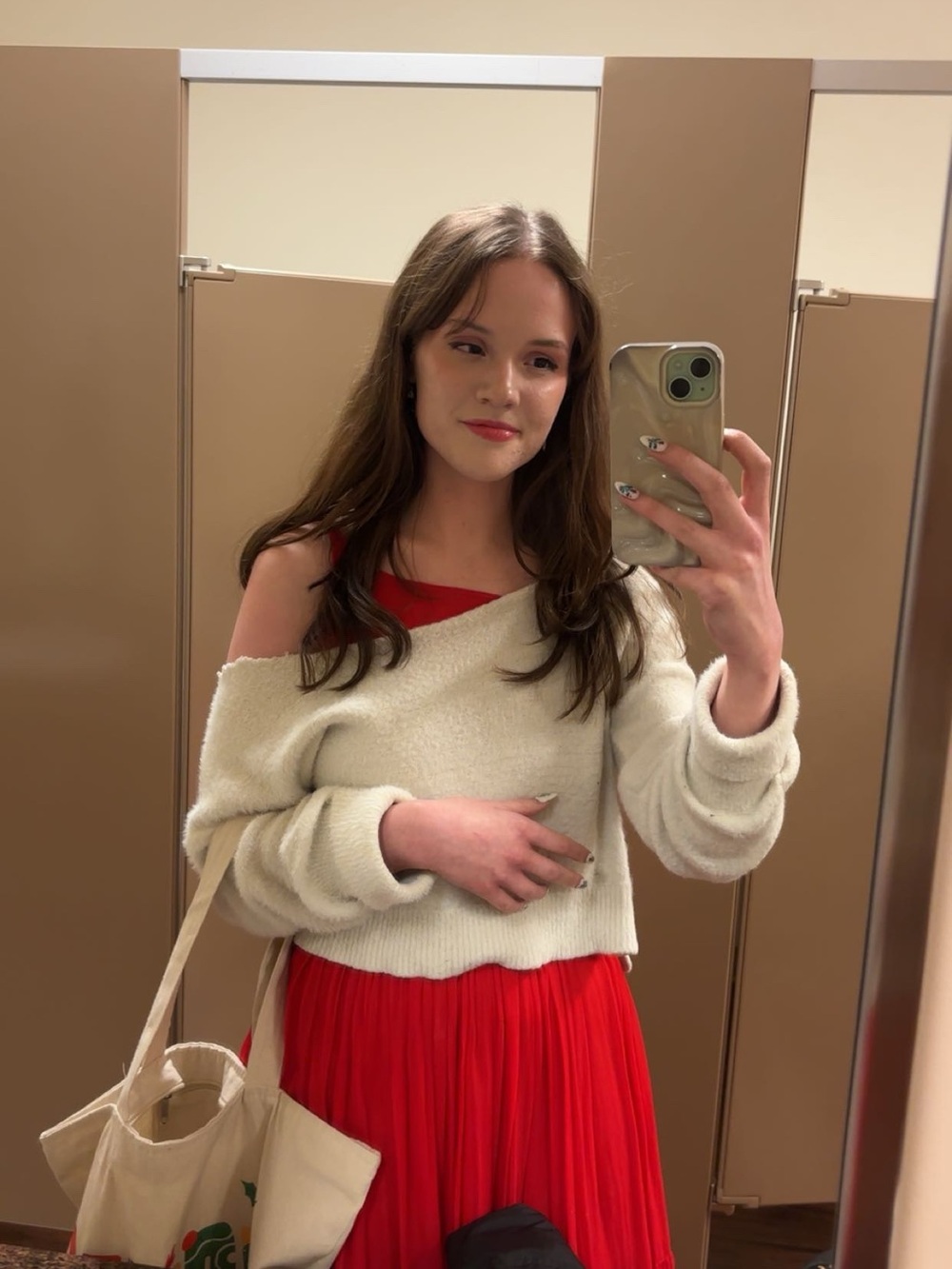 Cozy Off-Shoulder Cream Women's Sweater